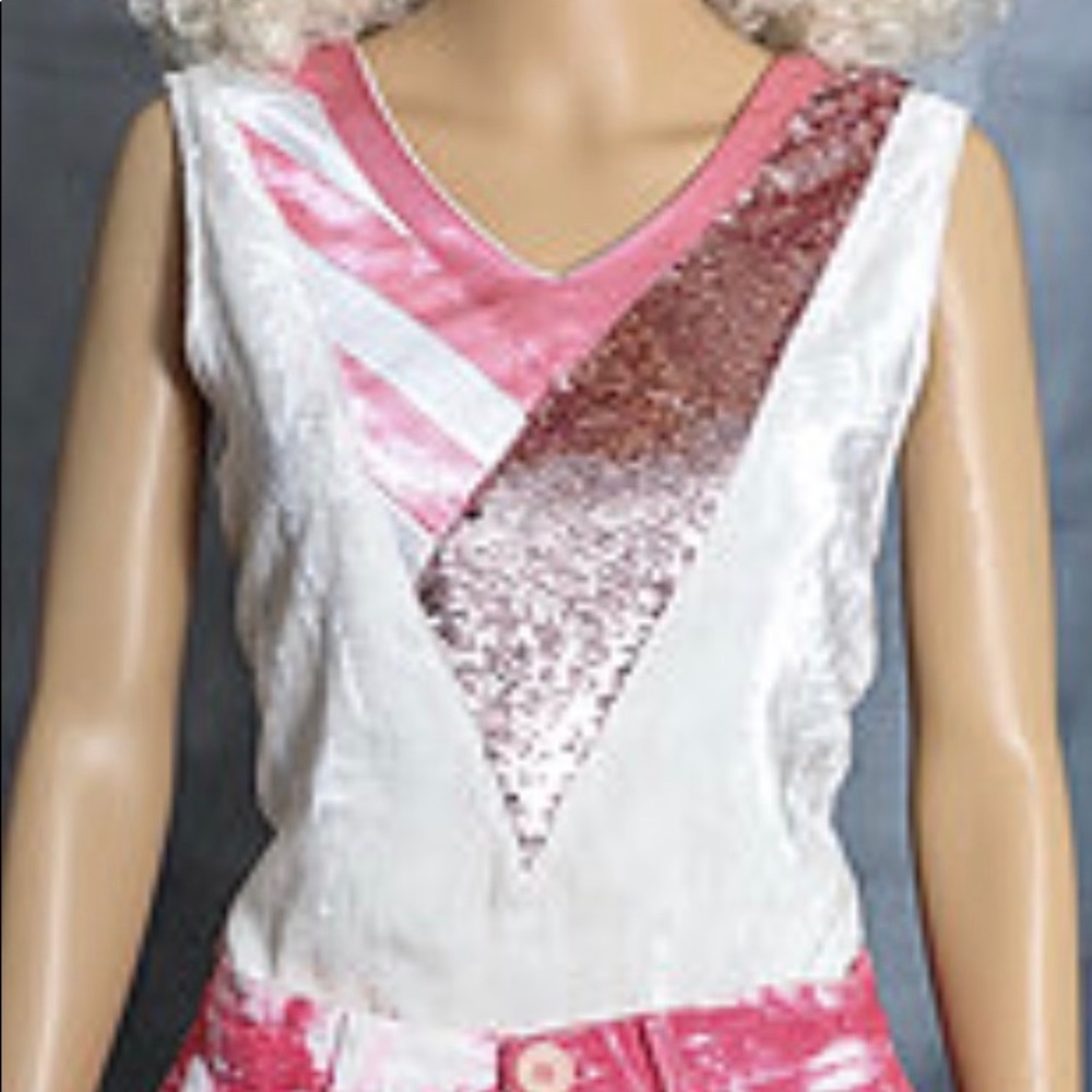 Velvet & Sequin “V” Tank Top